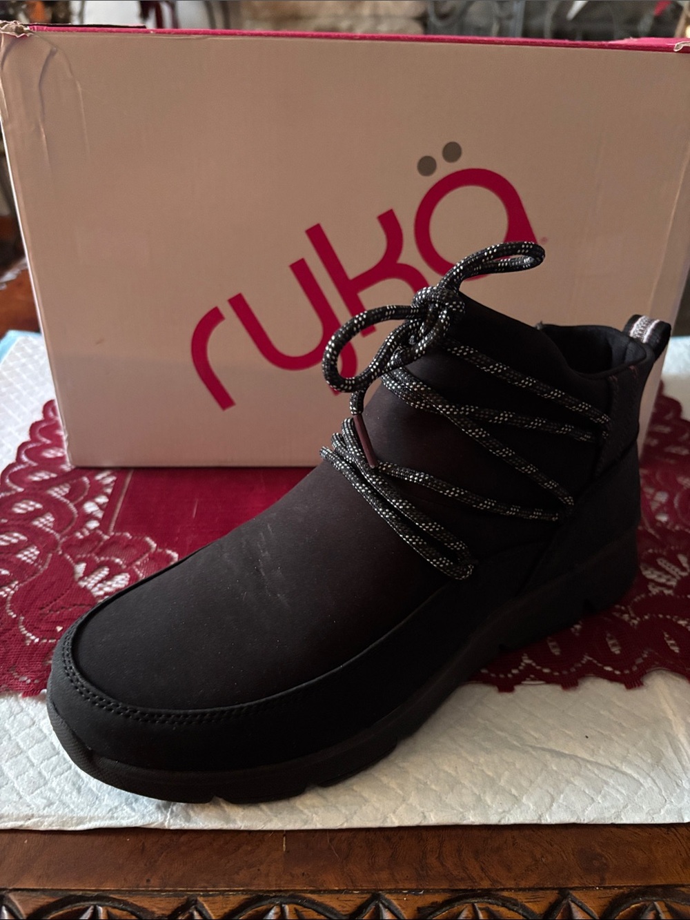 Ryka WoMen's Black Casual Lace-Up Boot